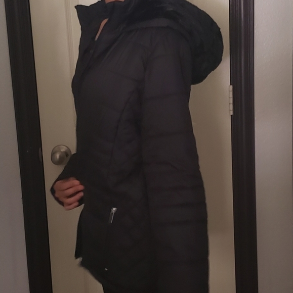 SL Sweet Look Puffer Coat Black Size Youth Extra Large  Hooded Jacket - Picture 3 of 5